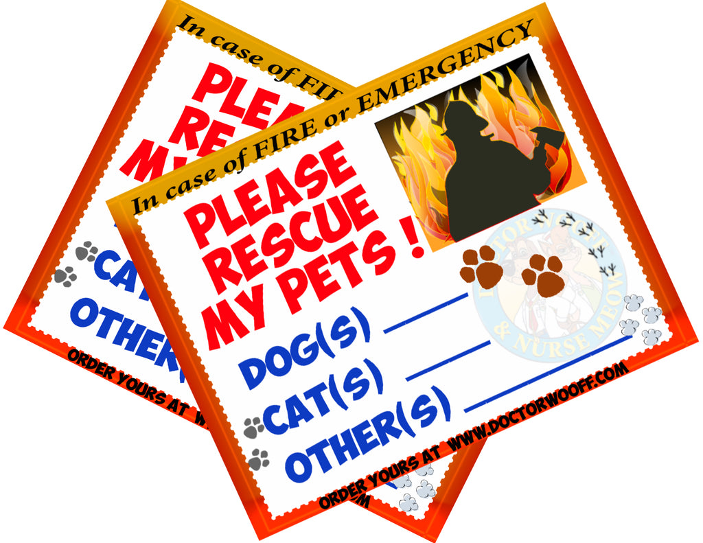 2 Emergency-Pet-Lifesaving Window Stickers !
